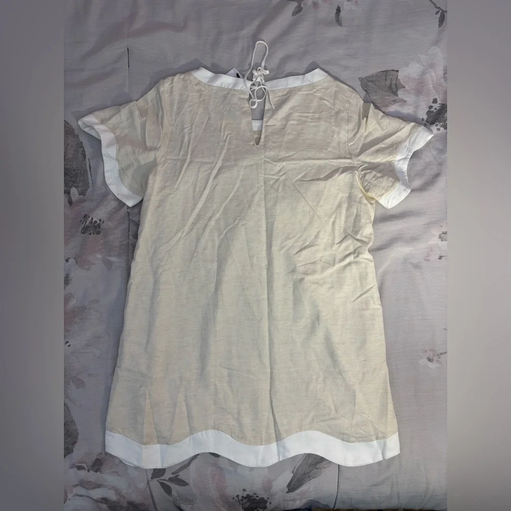 Sugarlips Gizelle Scallop Shift Mini Dress Sz XL In Natural NWT | Mini Dress - - Picture 10 of 11